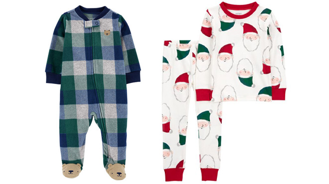 Carters Sleep n Plays and Carters Christmas Pajamas 2 Piece Set