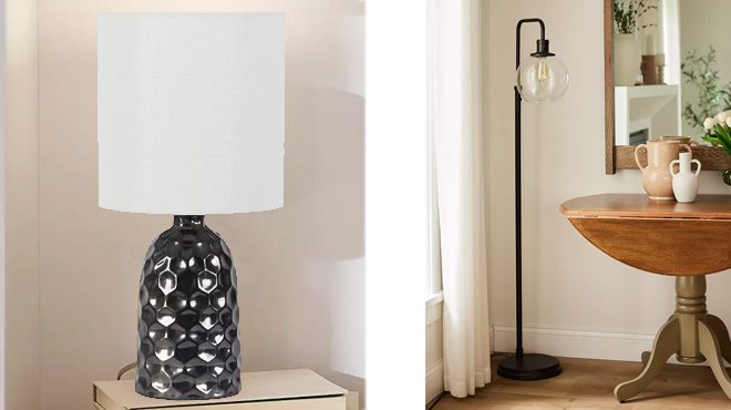 Ceramic Dark Brown Accent Table Lamp