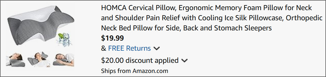 Cervical Pillow at Checkout