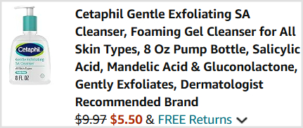 Cetaphil Gentle Exfoliating SA Cleanser Checkout