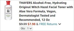 Checkout page of Thayers Witch Hazel Original Facial Toner