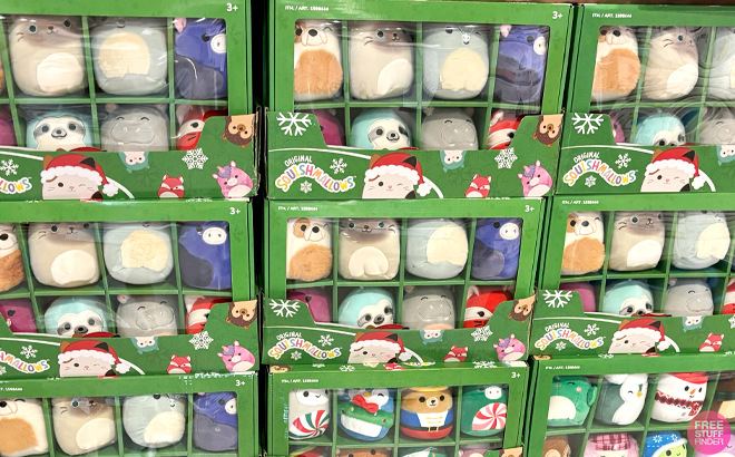 Christmas Ornament Squishmallows 8 Packs on a Shelf