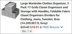 Clothes Organizer at Checkout