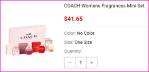 Coach Mini Fragrances at Checkout