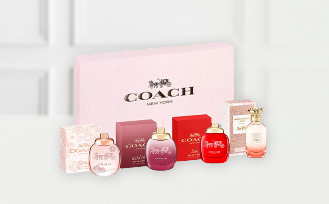 Coach Womens Fragrances Mini Set on the Table