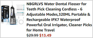 Cordless Water Dental Flosser Screenshot