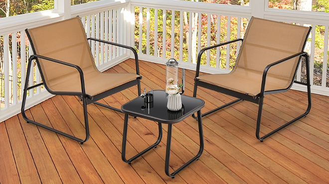 Costway 3 Piece Patio Conversation Set