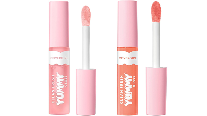 CoverGirl Clean Fresh Yummy Lip Gloss in Sunshine Rays and Peach Out Colors