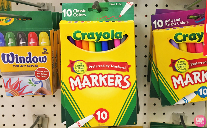 Crayola 10 Count Markers on a Rack