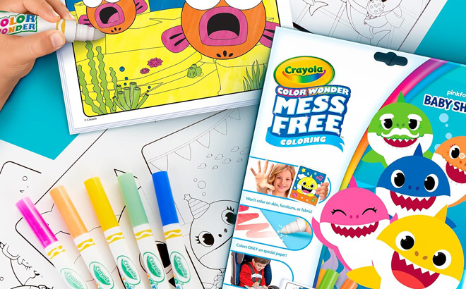 Crayola Color Wonder Baby Shark Coloring Book