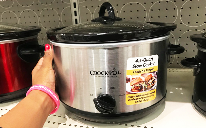 Crock Pot 4 5 qt Slow Cooker in Silver color