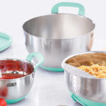 Dash 5 Piece Mixing Bowl Set on a Table