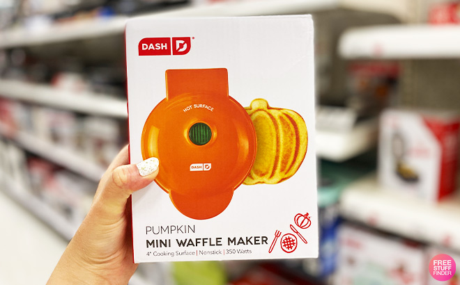 Dash Mini Pumpkin Waffle Maker