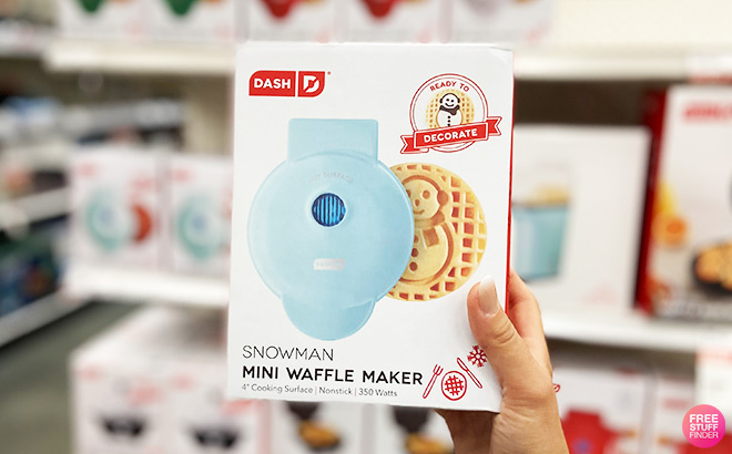 Dash Mini Snowman Waffle Maker