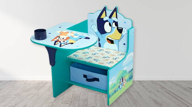 Delta Children Bluey Chair Desk with Storage Bin in Blue