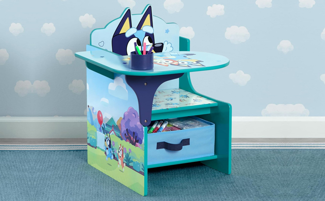 Delta Children Bluey Chair Desk with Storage Bin