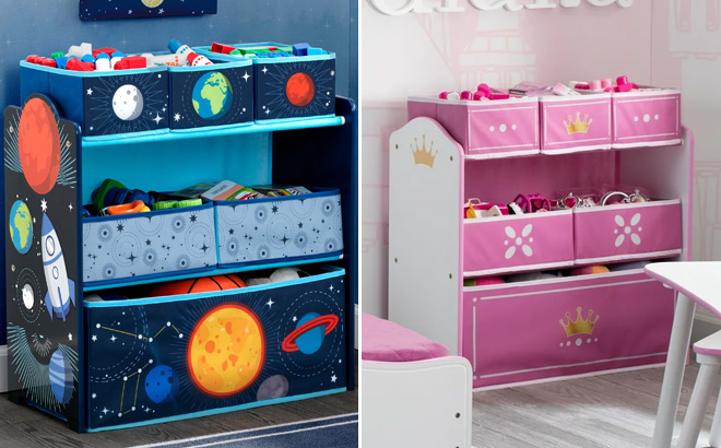 Delta Children Space Adventures 6 Bin Design and Store Toy Organizer