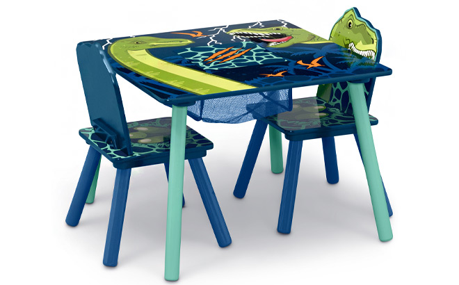 Delta Kids Dinosaur Table and Chair Set With Storage