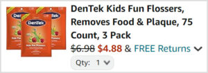 DenTek Kids Fun Flossers at Checkout