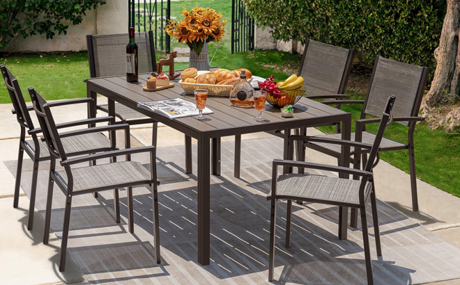 Devoko 7 Piece Patio Conversation Set