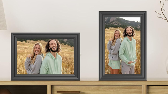 Digital Picture Frames on a Table