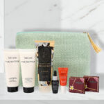 Discover Beauty x Beauty Essentials Sample Bag on the Table