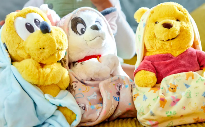 Disney Babies Pluto Plush in Swaddle