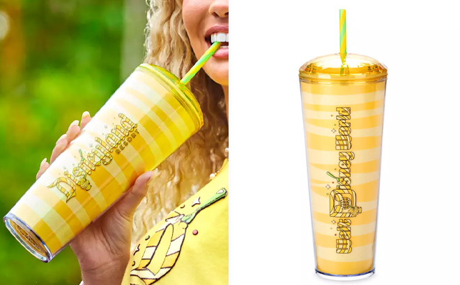 Disney Eats Pineapple Swirl Starbucks Tumbler with Straw – Disneyland