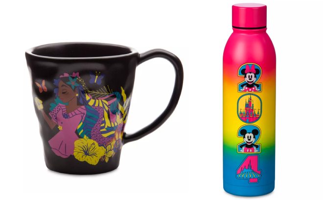 Disney Encanto Mug and Walt Disney World 2024 Water Bottle