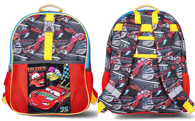 Disney Kids Backpack 4 Piece Set Cars