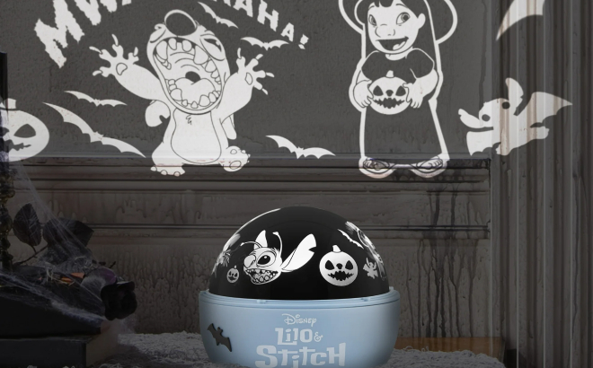 Disney Lilo and Stitch with Pumpkins Shadowlight Projector Light