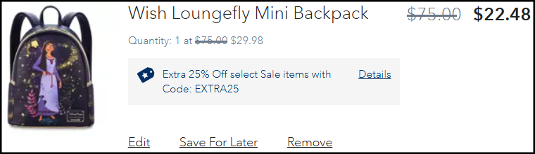 Disney Loungefly Backpack Checkout