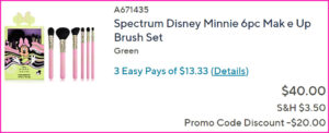 Disney Makeup Brush Set at Checkout