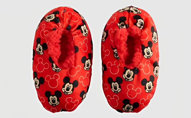 Disney Mickey Mouse Classic Snuggle Toe Toddler Slippers