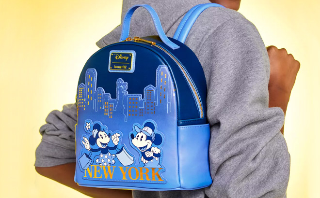 Disney Mickey Mouse and Minnie Mouse New York Loungefly Mini Backpack