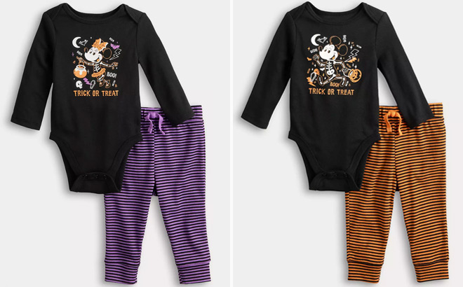 Disney Minnie Mouse Baby Halloween Bodysuit Pants Set