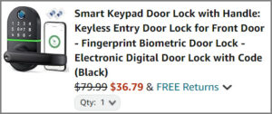 Door Lock at Checkout