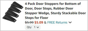 Door Stoppers at Checkout