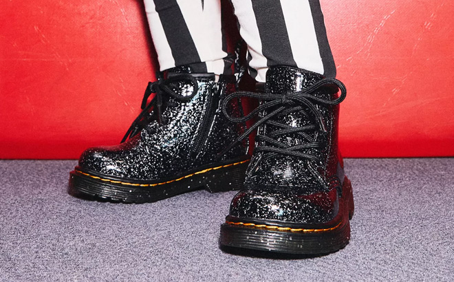 Dr Martens Infant 1460 Glitter Ankle Boots