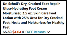 Dr Scholls Dry Cracked Foot Repair Cream Order Summary