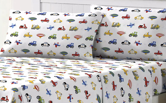 Dream Factory 3 Piece Kids Printed Sheet Set