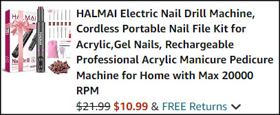 Electric Nail Drill Machine Checkout