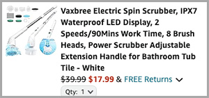 Electric Spin Scrubber IPX7 Waterproof LED Display