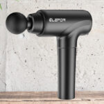 Elegor Deep Tissue Massage Gun in Black on a Table