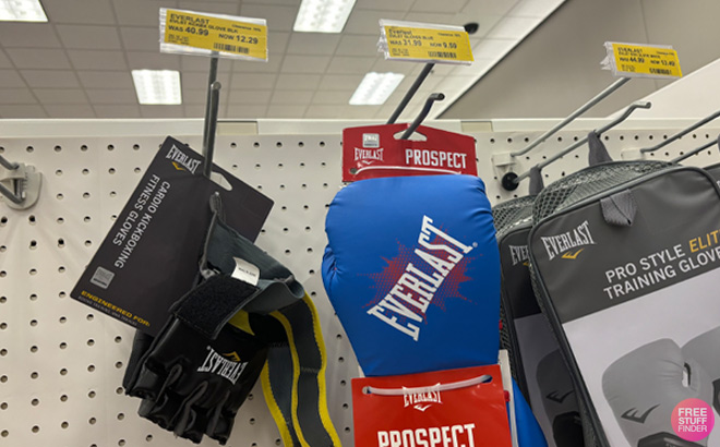 Everlast Gloves on Store Shelf