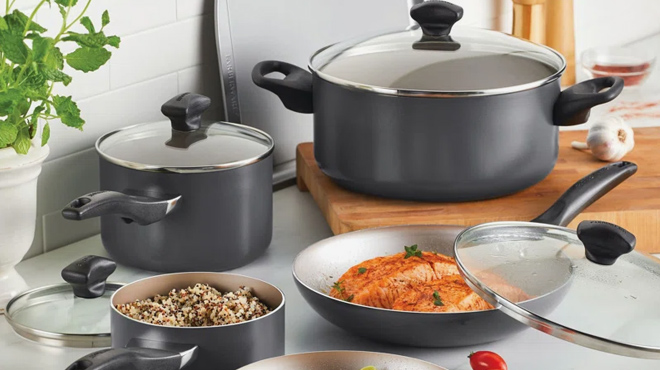 Farberware Dishwasher Safe Nonstick Cookware Pots and Pans