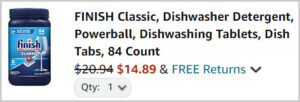 Finish Dishwasher Detergent at Checkout