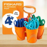 Fiskars Rounded Kids Scissors Classpack with Caddy