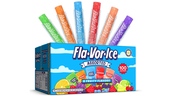 Fla Vor Ice Popsicle 100 Count Variety Pack