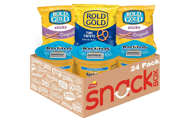 Frito Lay Rold Gold Pretzel and Tostitos Dip Snack Variety Pack Pack of 24